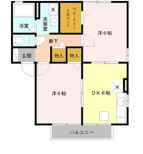 ニューポワールB 間取り図