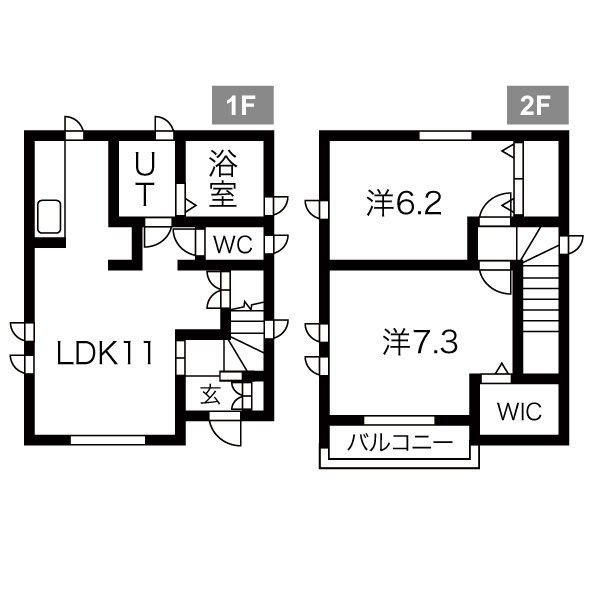 二之宮町貸家 間取り図