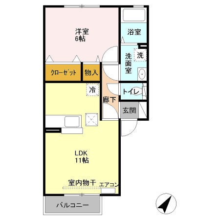 アリコ・ルージュA 間取り図