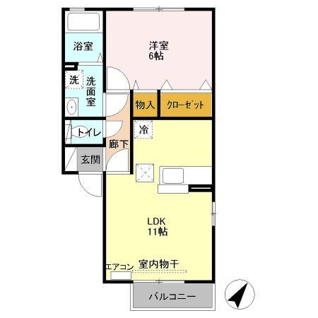 アリコ・ルージュB  間取り図