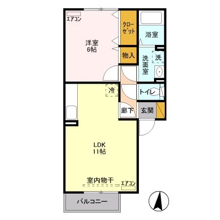 ヴィラオーネストＢ 間取り図