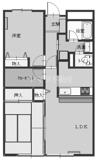 高砂ハイツ高崎東口 間取り図
