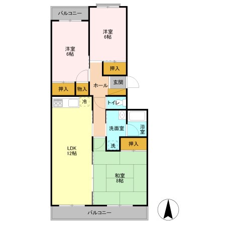下石倉北ハイツ 間取り図