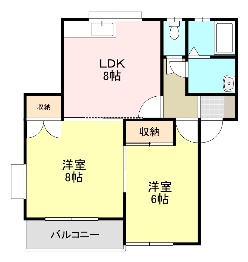 メゾンアゲレアブルA・B・C 間取り図