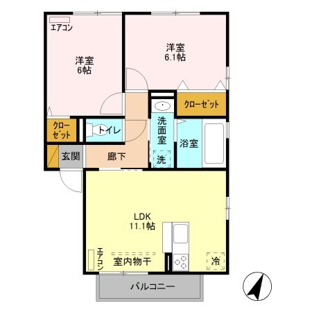 グランジェⅡ 間取り図