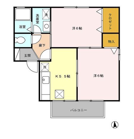 フローレンスAB 間取り図