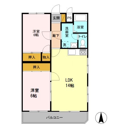ローズウィング参番館 間取り図