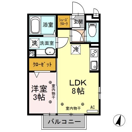 セントラルヴィレッジA 間取り図