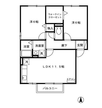 メゾンプレジールA 間取り図