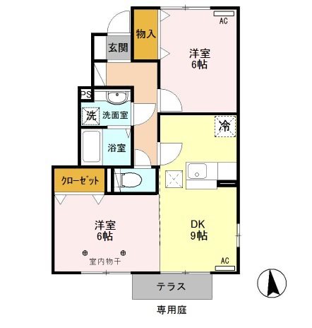 アロース・ガーデンＡ 間取り図