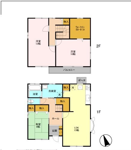 飯塚町谷一貸家住宅001 間取り図
