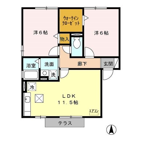 ブリエアージュⅡ  間取り図