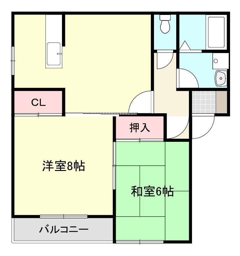メゾンドールフジＢ 間取り図