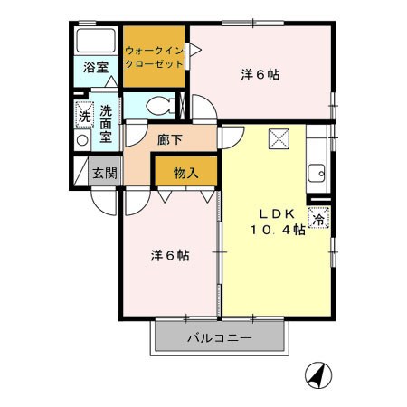 リベーラコートAB 間取り図