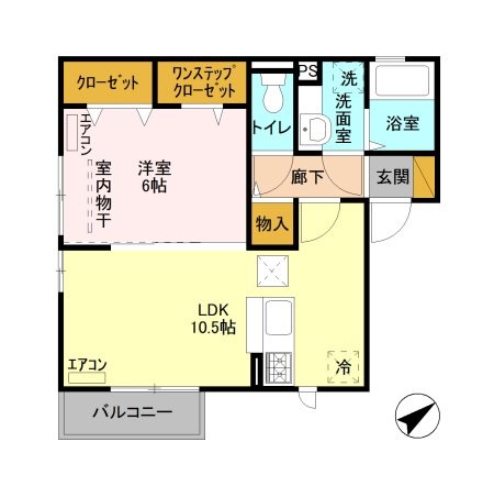 アリコ・ブランB 間取り図