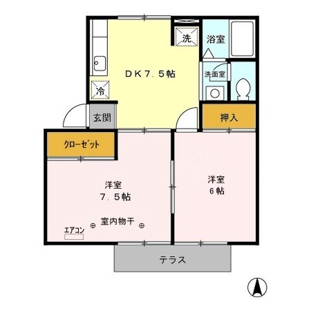 ジュネスなかじま　A/B 間取り図