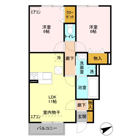 ミッドパレスⅡ 間取り図