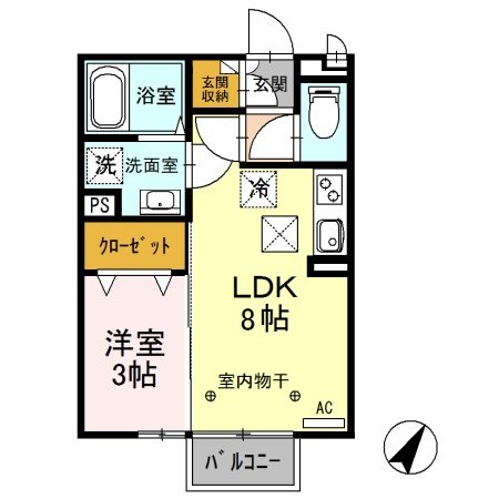 ヴィラ　フォレスタB 間取り図