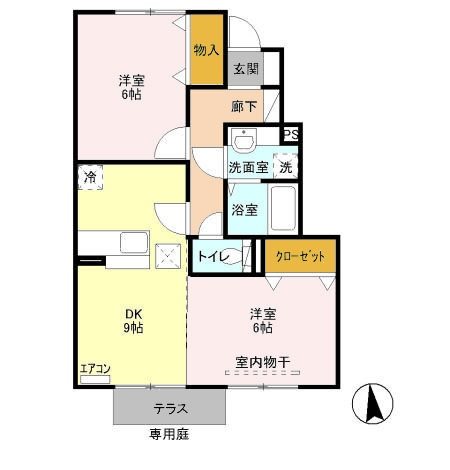 アロース・ガーデンＡ 間取り図