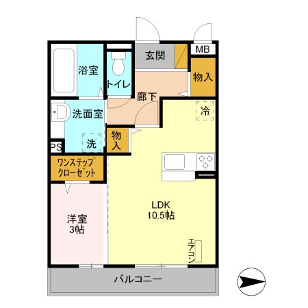 リバーサイド・KⅢ 間取り図