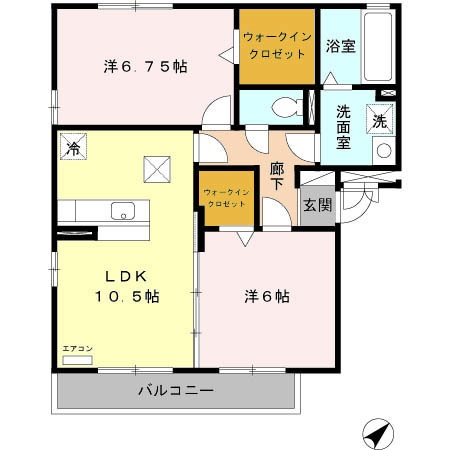 ガーデンリーブスＢ 間取り図