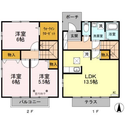 御料所ガーデンB 間取り図