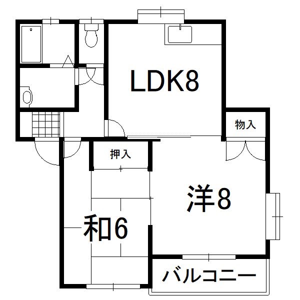 メゾンアゲレアブルA・B・C 間取り図