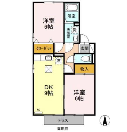 御料所ガーデンD  間取り図