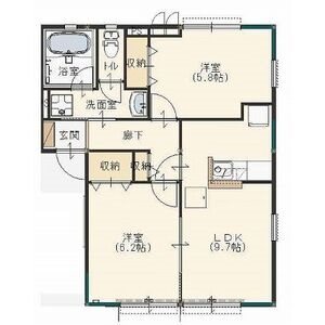 カーサドマーニＢ 間取り図