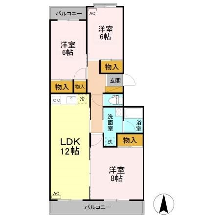 下石倉北ハイツ 間取り図