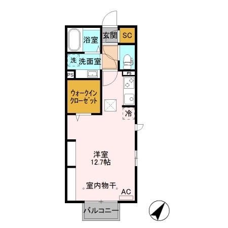 D-room Fiore &amp;rdquo;S&amp;rdquo; 間取り図