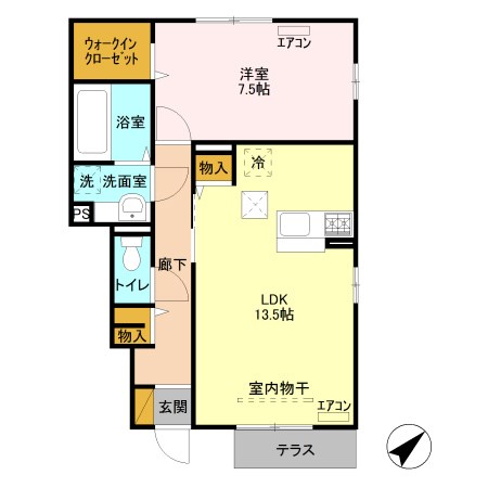 アリコ・ブランA 間取り図