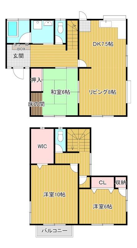 総社町3丁目戸建 間取り図