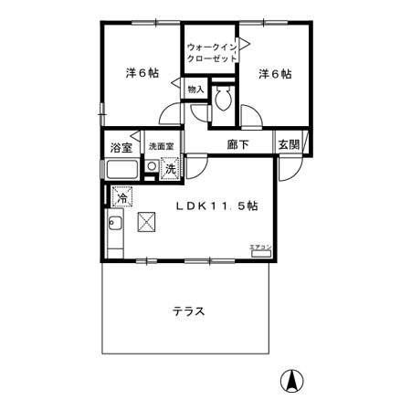 メゾンプレジールA 間取り図