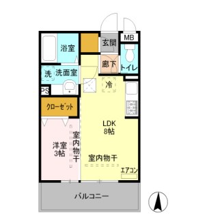 ジュネス稲荷塚 間取り図