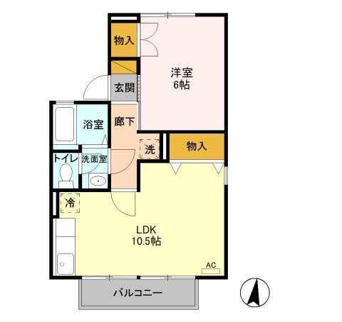 グリーンパーク倉賀野A 間取り図