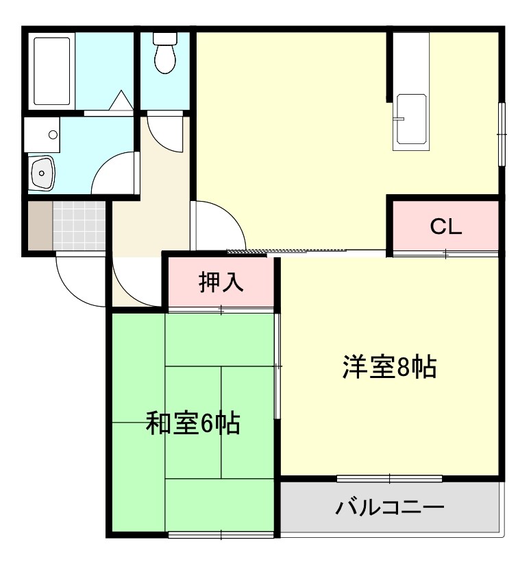 メゾンドールフジＢ 間取り図