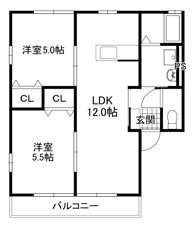 コスモハイムⅡ　 間取り図