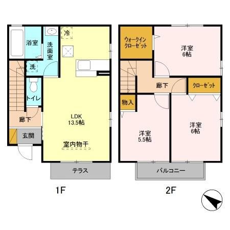 ヴィラ　ジェミニ 間取り図
