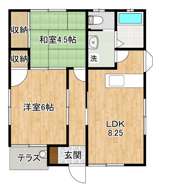 松本工業貸家　西 間取り図