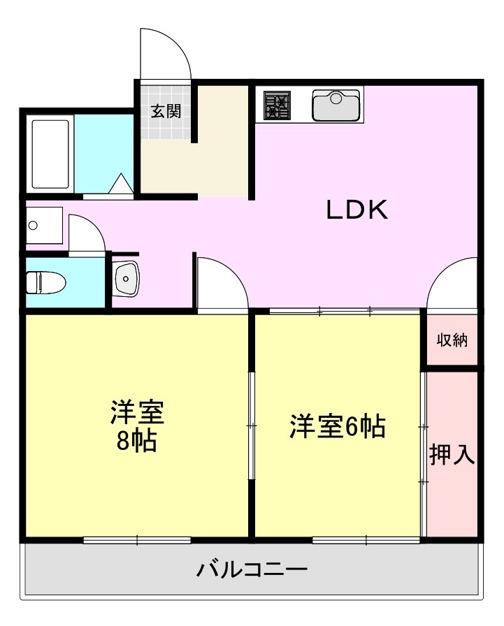 昭和コーポ前橋 間取り図