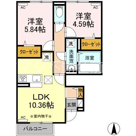 エスポワール・セレーノⅡ 間取り図