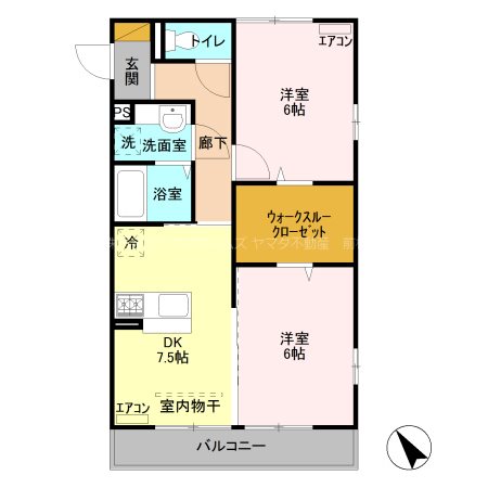 オペラハウス上大島A 間取り図