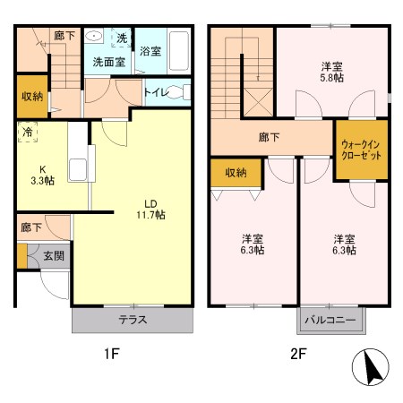 リーブル2  間取り図