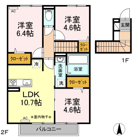 ラ・ルミエールB 間取り図
