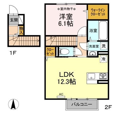 セプトガーデン古市町 間取り図