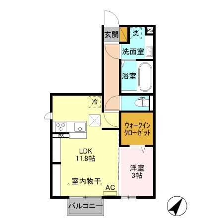 D-room Fiore &amp;rdquo;S&amp;rdquo; 間取り図