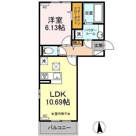 エクシブ前橋A 間取り図