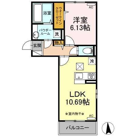 クロッシア前橋南町Ｂ 間取り図