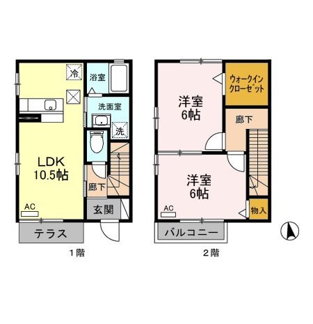 メゾンプレジールC 間取り図